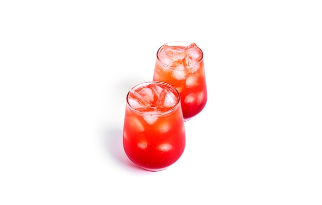 Red cocktail isolated.