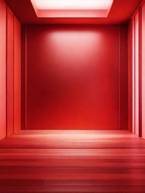 Red color gradient room background