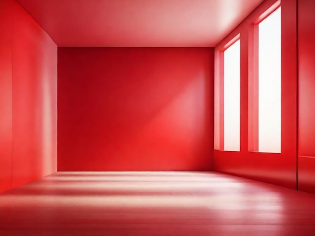 Photo red color gradient room background