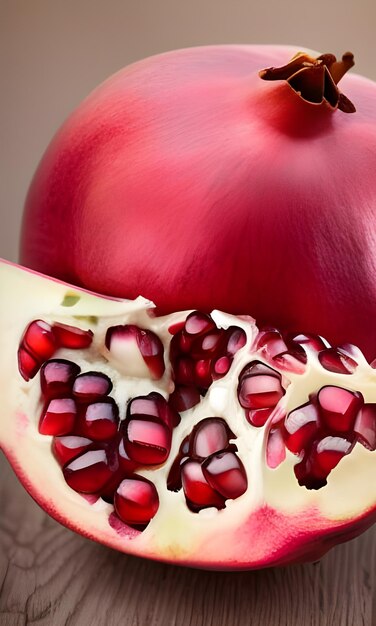 Red Color Peeled Pomegranate Fruits