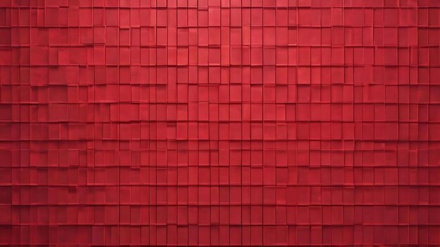 Red color square background plain square illustration backdrop