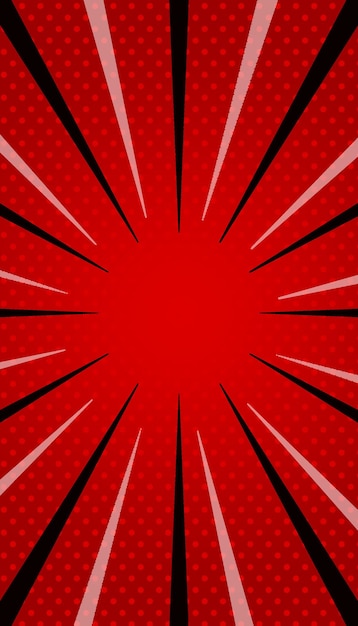 red comic background with sunburst element design template background red rays element