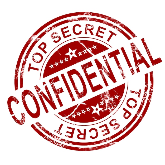 Red confidential stamp