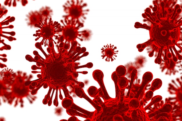 Red coronavirus background