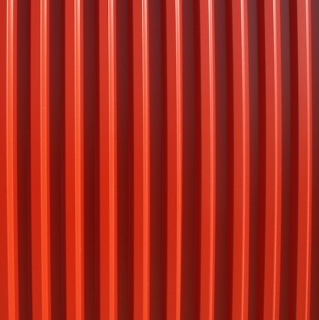 Red corrugated steel