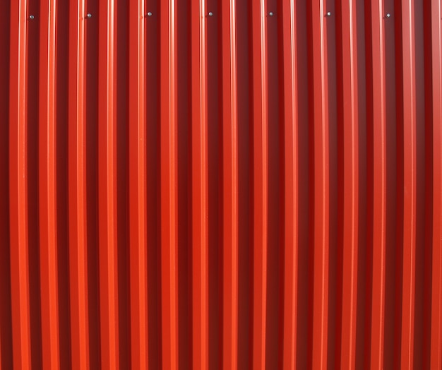 Red corrugated steel