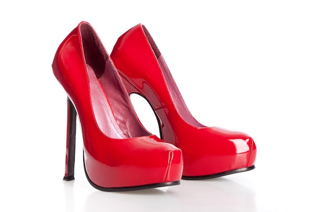 Red court shoes