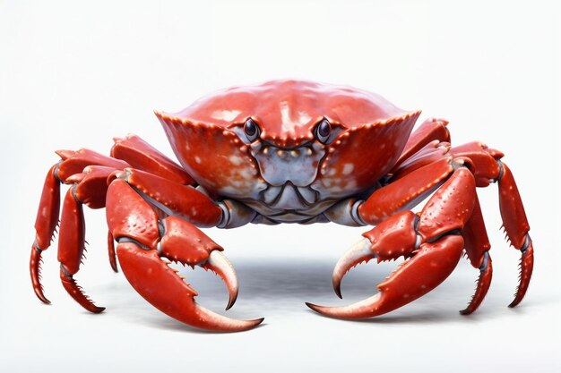 Red Crab Isolated on Transparent Background AI