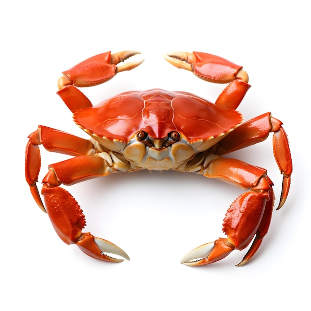 Red crab isolated on white background