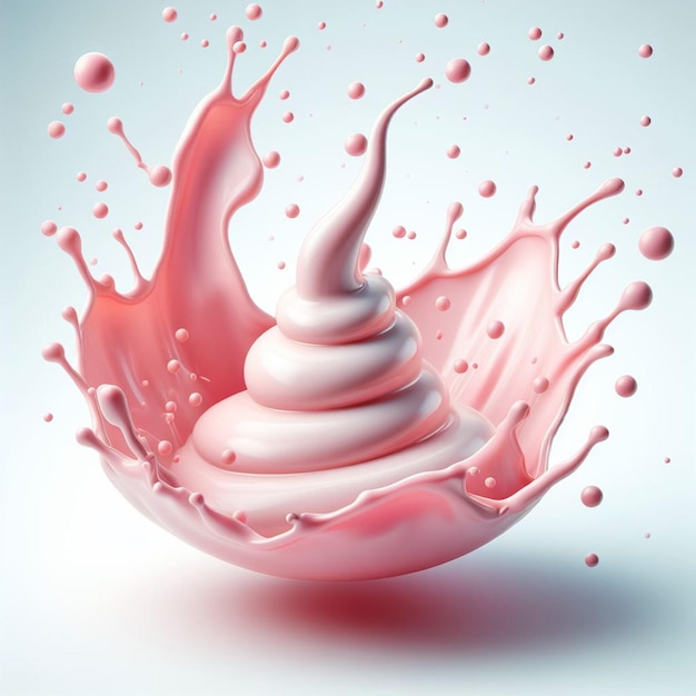 red cream splash