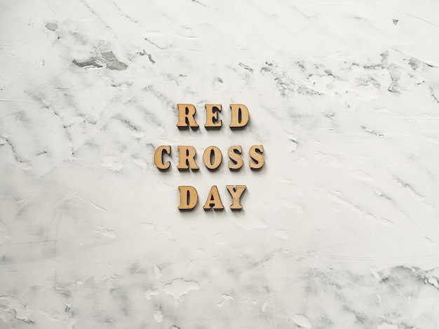 Red Cross Day. Beautiful greeting card.