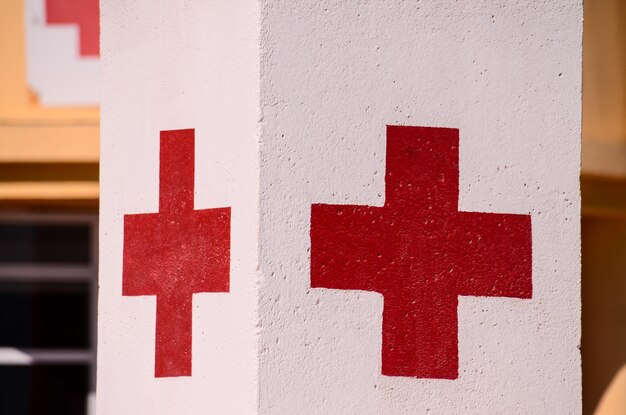 Photo red cross medical sign