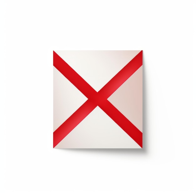 a red cross on a white background