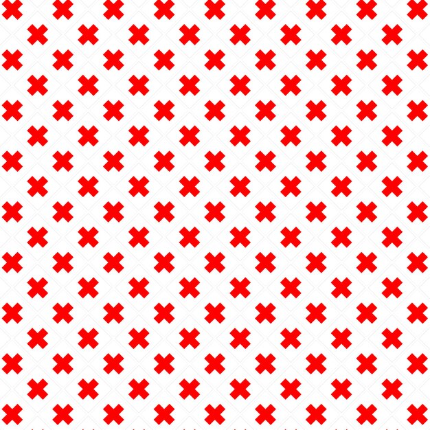 Red crosses on a white background