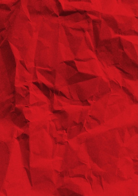 Red crumpled paper background