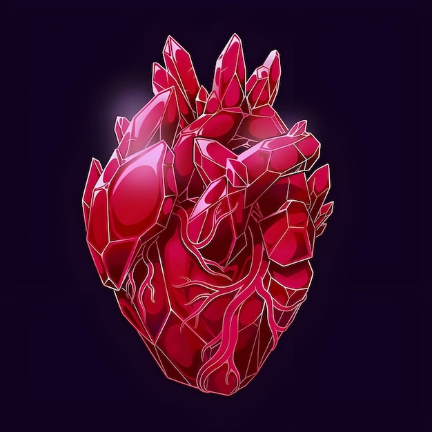 Red crystal heart