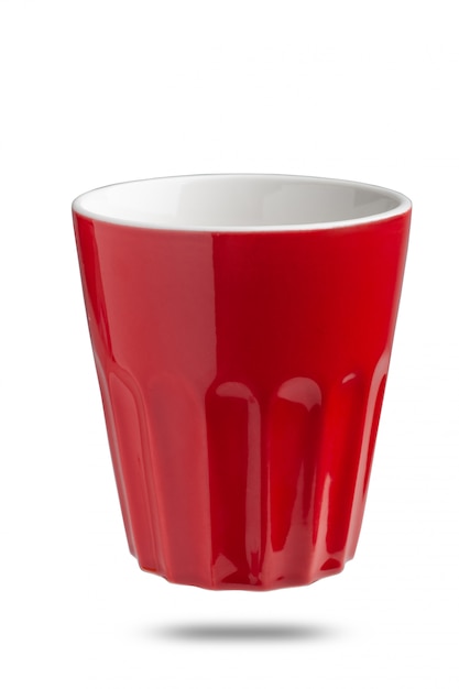 red cup isolated on white