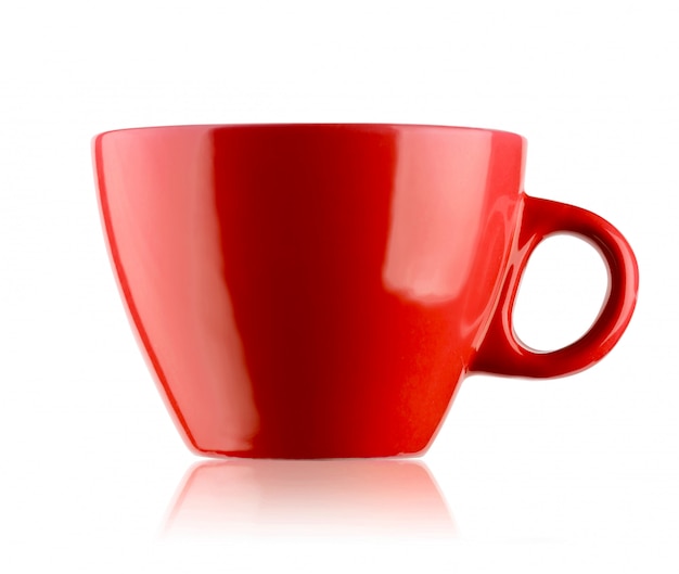Red cup with handle