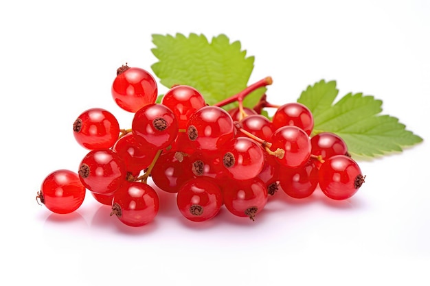 Red Currant Closeup On White Background