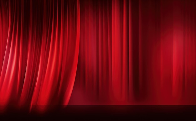 red curtain background design of curtain