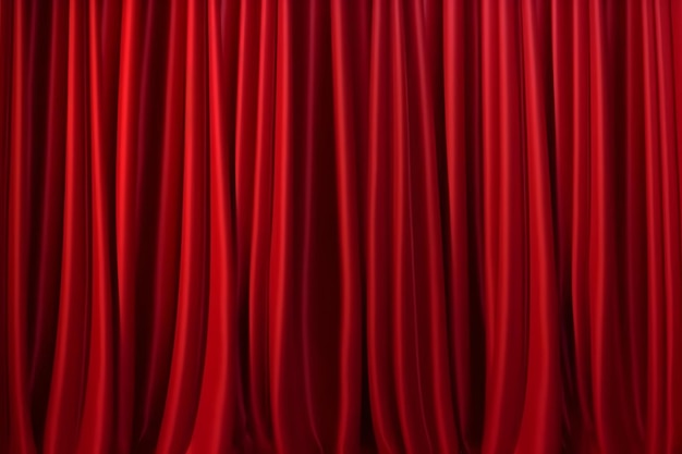 A red curtain background