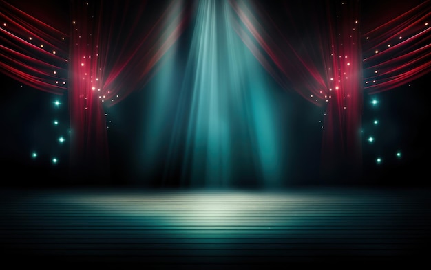 Photo a red curtains in theatre