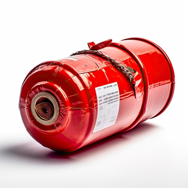 A red cylinder