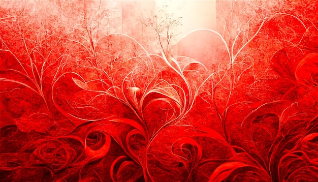 Photo red damask background