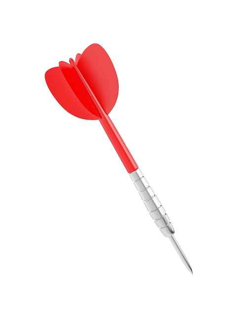 Red Dart isolated on white copy space