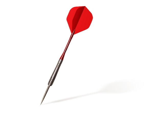 Red dart on a white background