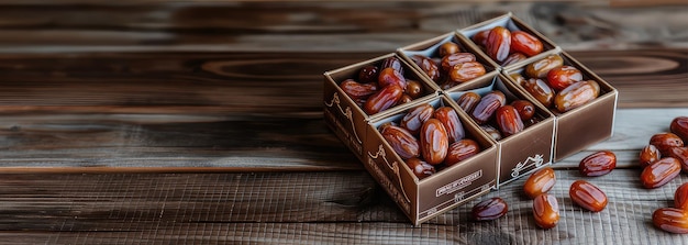 Red Date Fruits Arranged in Premium Sweet Box on Wooden Backdrop