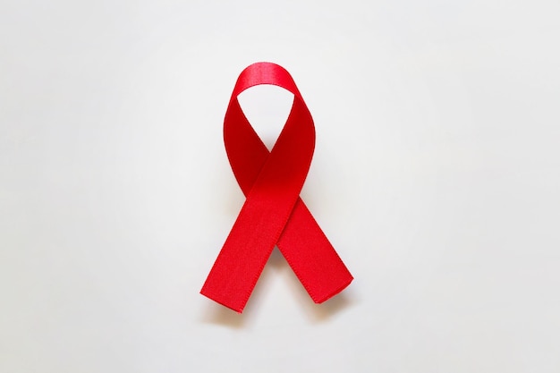 Red december, campaign to fight AIDS. Red ribbon.