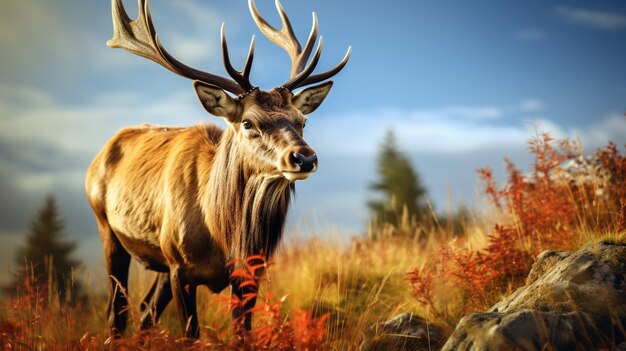 Red deer high quality background