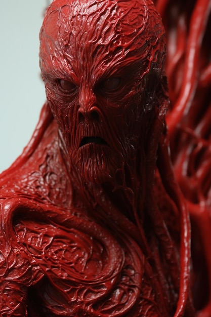 Photo the red demon statue by mattel