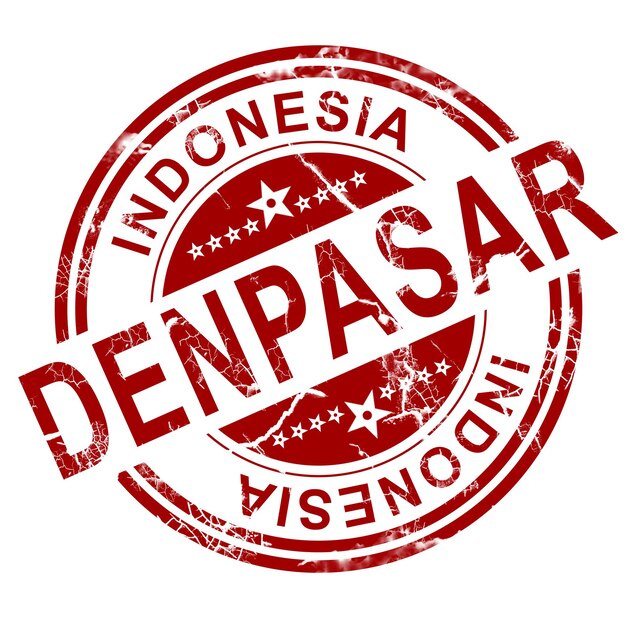 Red Denpasar stamp