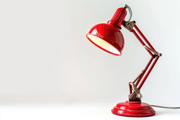 Photo the red desk lamp