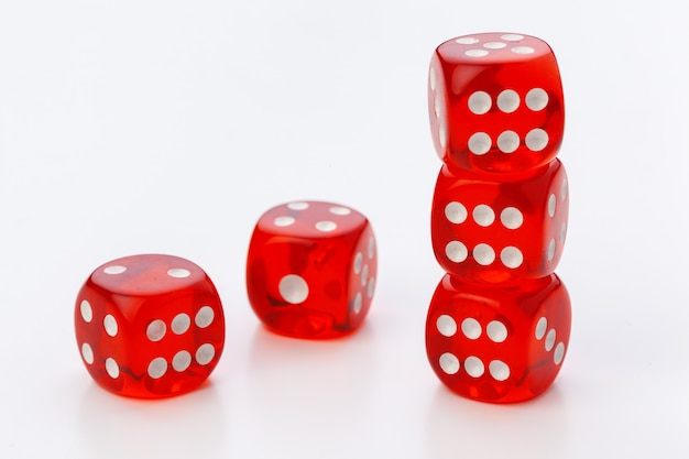 red dice isolated