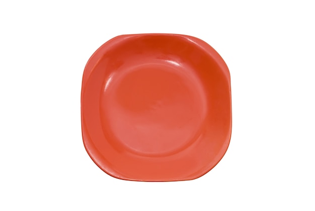 Red dinner plate