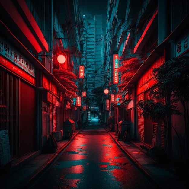 Premium Photo | Red district of tokyo