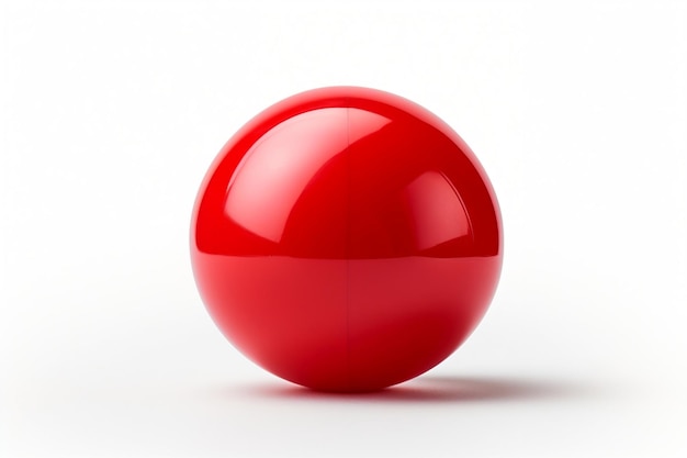 Игрушечный мячик красной собаки изолирован на белом фоне Генеративный искусственный интеллект