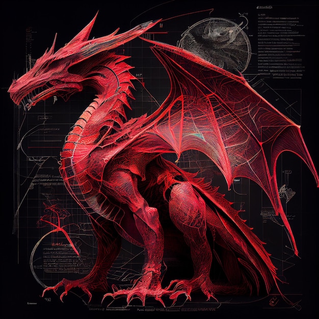 Red Dragon Head Digital Painting Stock Illustration - Download Image Now -  Dragon, Red, Fantasy - iStock