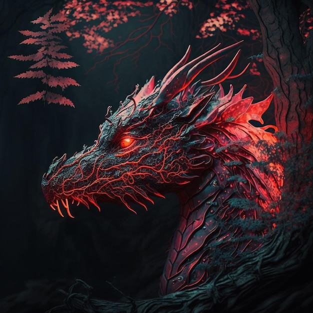 A red dragon