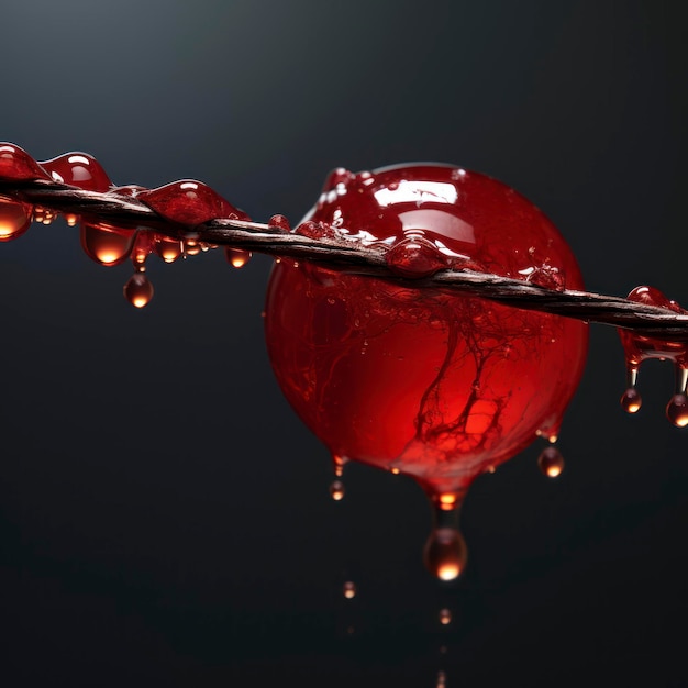 red drop on wire