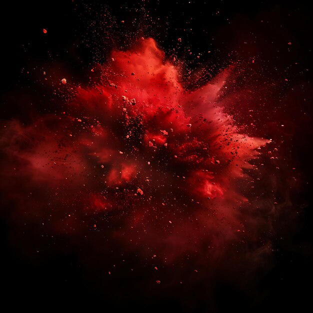 Red Dust Explosion Effect With Explosive Bursts and Red Colo Effect FX Texture Film Fillter BG Art