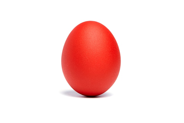 Red Easter egg isolated