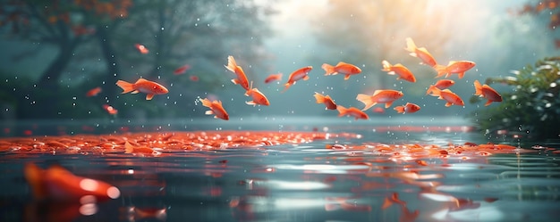 Red Envelopes Floating On Water Symbolizing Wallpaper