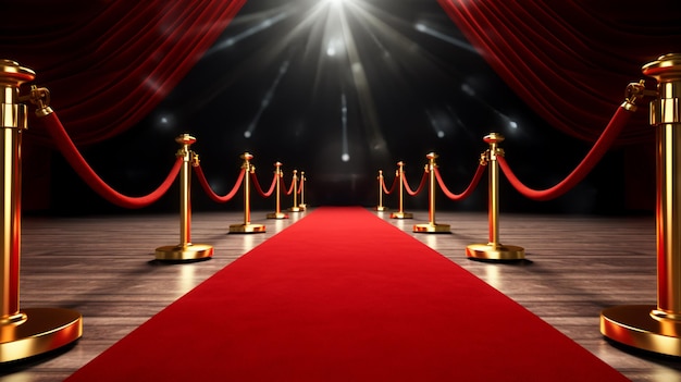 Photo red event carpet ai generative