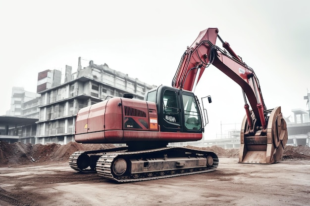 A red excavator with the number 99 on it
