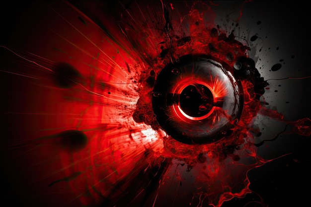 A red eye is seen in this image from the series'the dark eye '