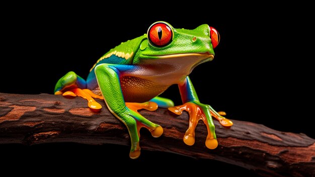 red eyed tree frog topiys dryas